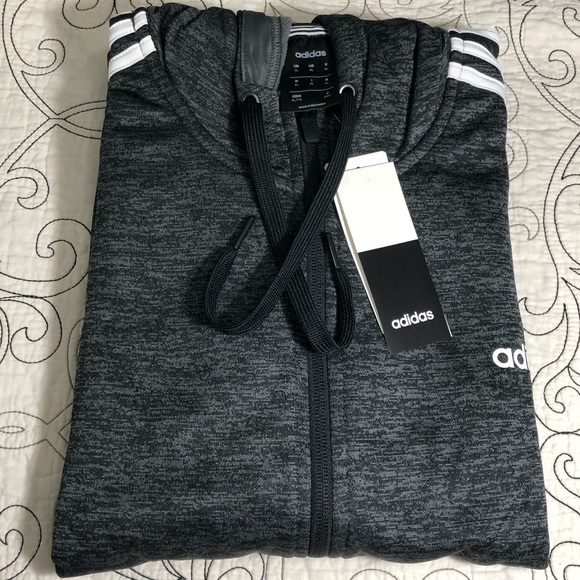 Men’s NWT Adidas Full Zip Sweatshirt With Hoodie - Picture 3 of 8